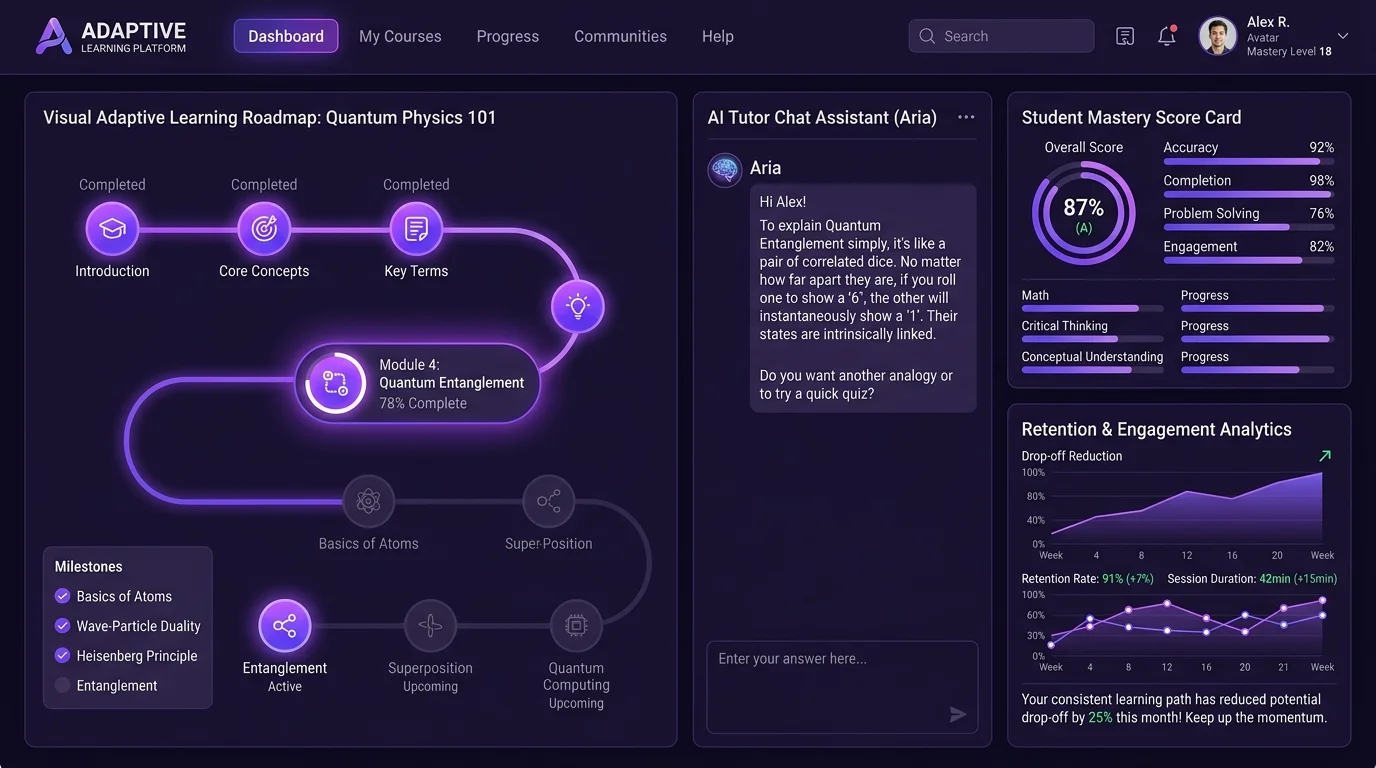 Personalized Learning Assistant that Reduced Student Drop-off by 45%