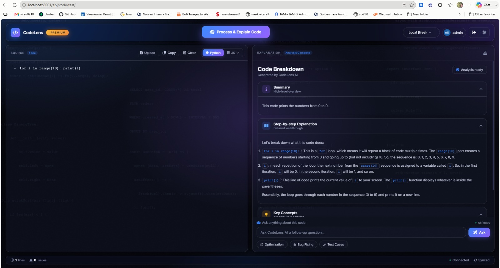 CodeLens — AI Code Reviewer & Explainer — ProjectsHub AI Project